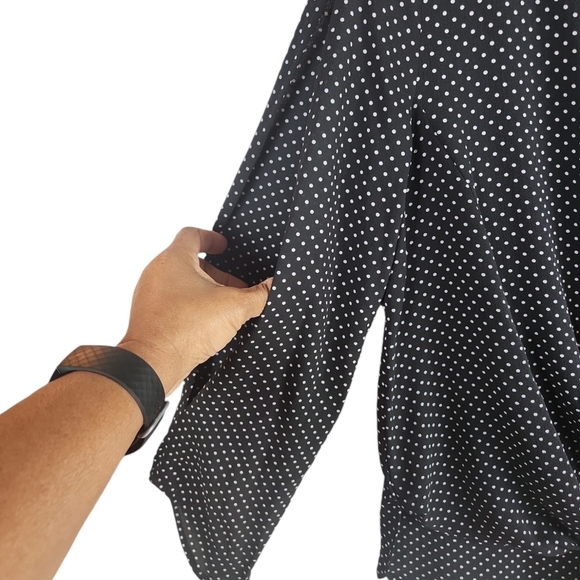 NWT, Nygard, Women's black top with white polka dots. Sz S/P - Picture 7 of 10